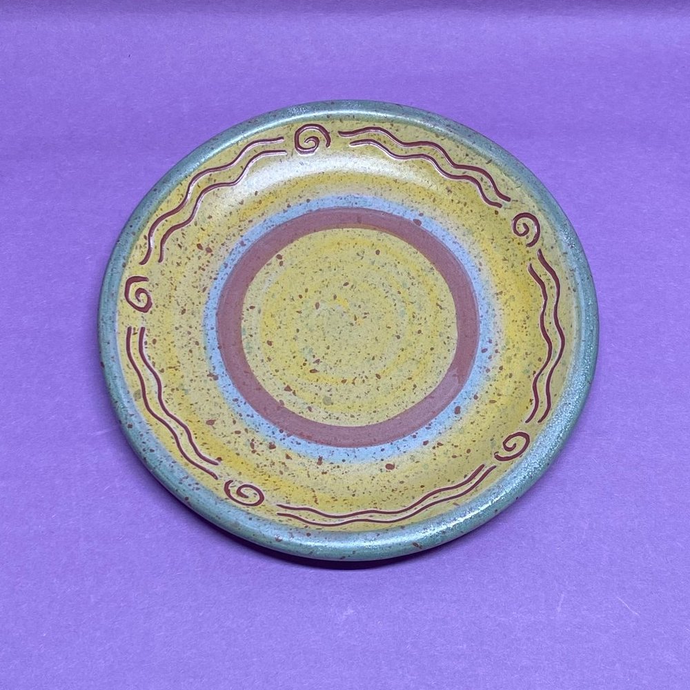 ☆ Pottery Plate ☆ Studio Art ☆ Ceramics ☆ Retro ☆ Catchall ☆ Handmade ☆